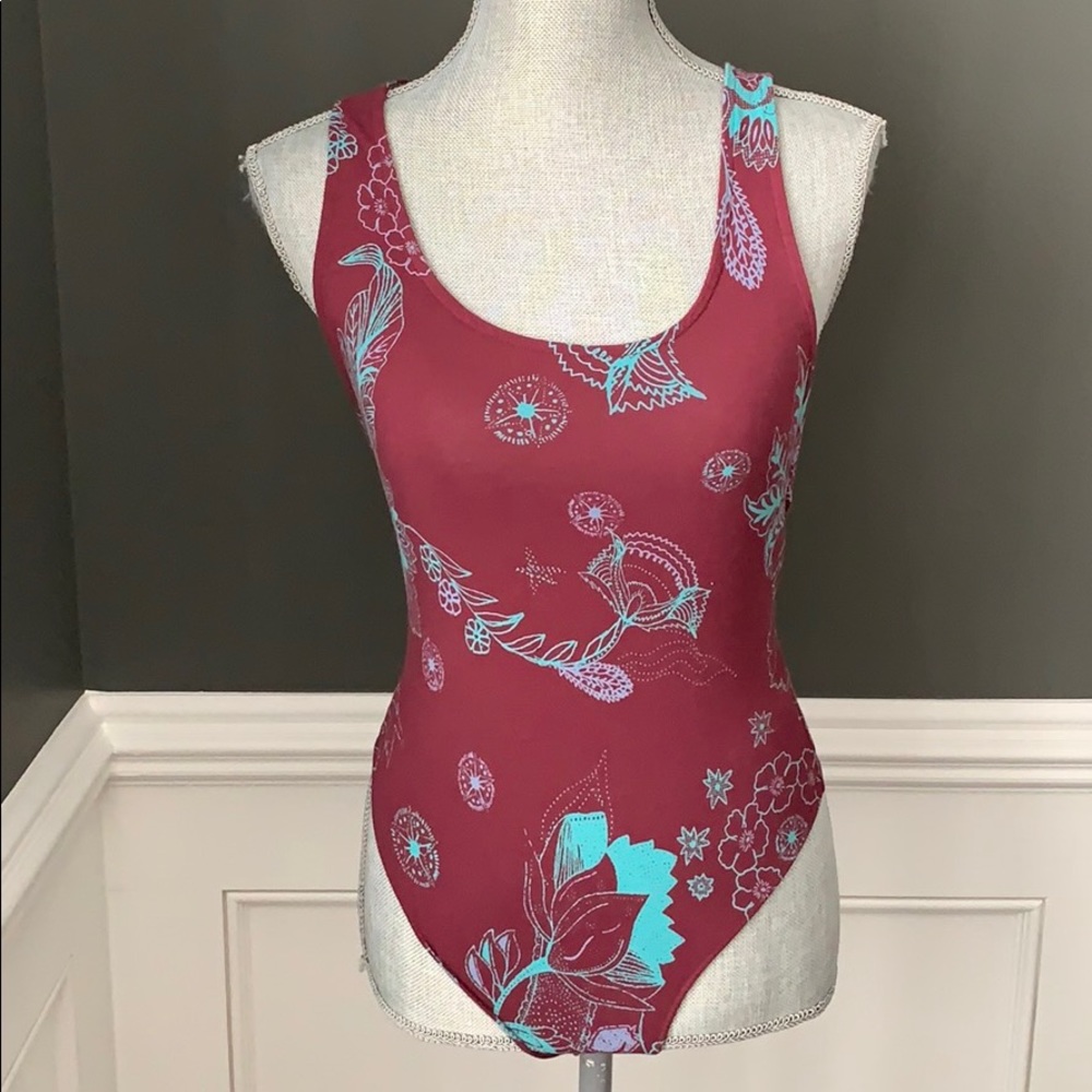 Something Pretty Floral Free People bodysuit